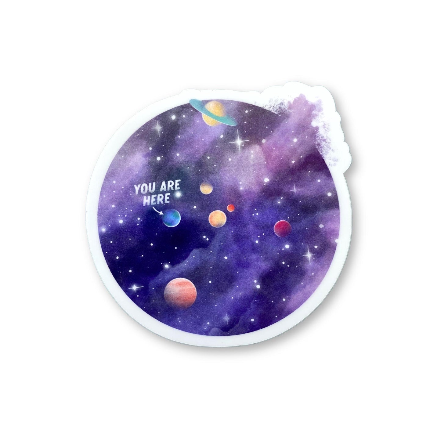 Space You Are Here Sticker