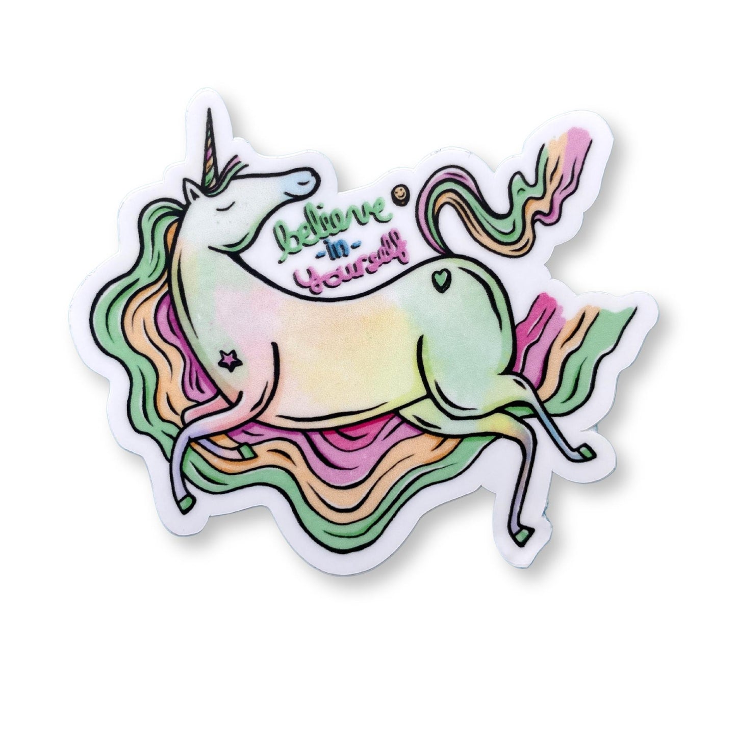 Believe in Yourself Unicorn Sticker