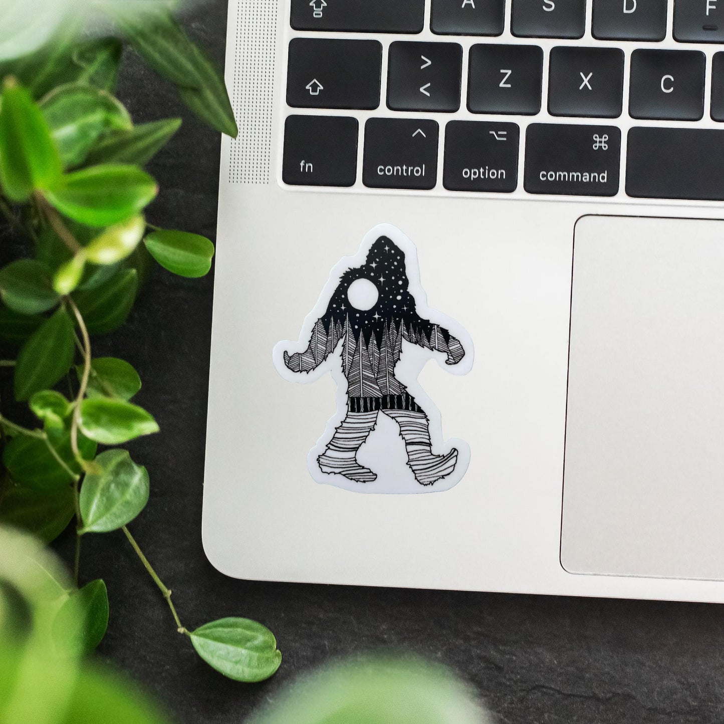 Black & White Night Sky Big Foot Sticker