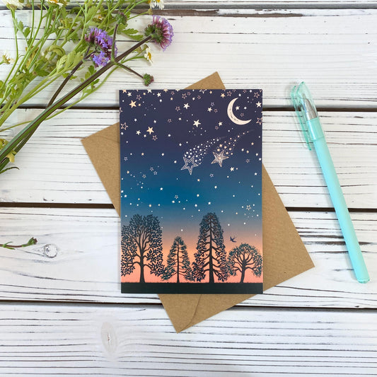 Shooting Stars Greeting Card