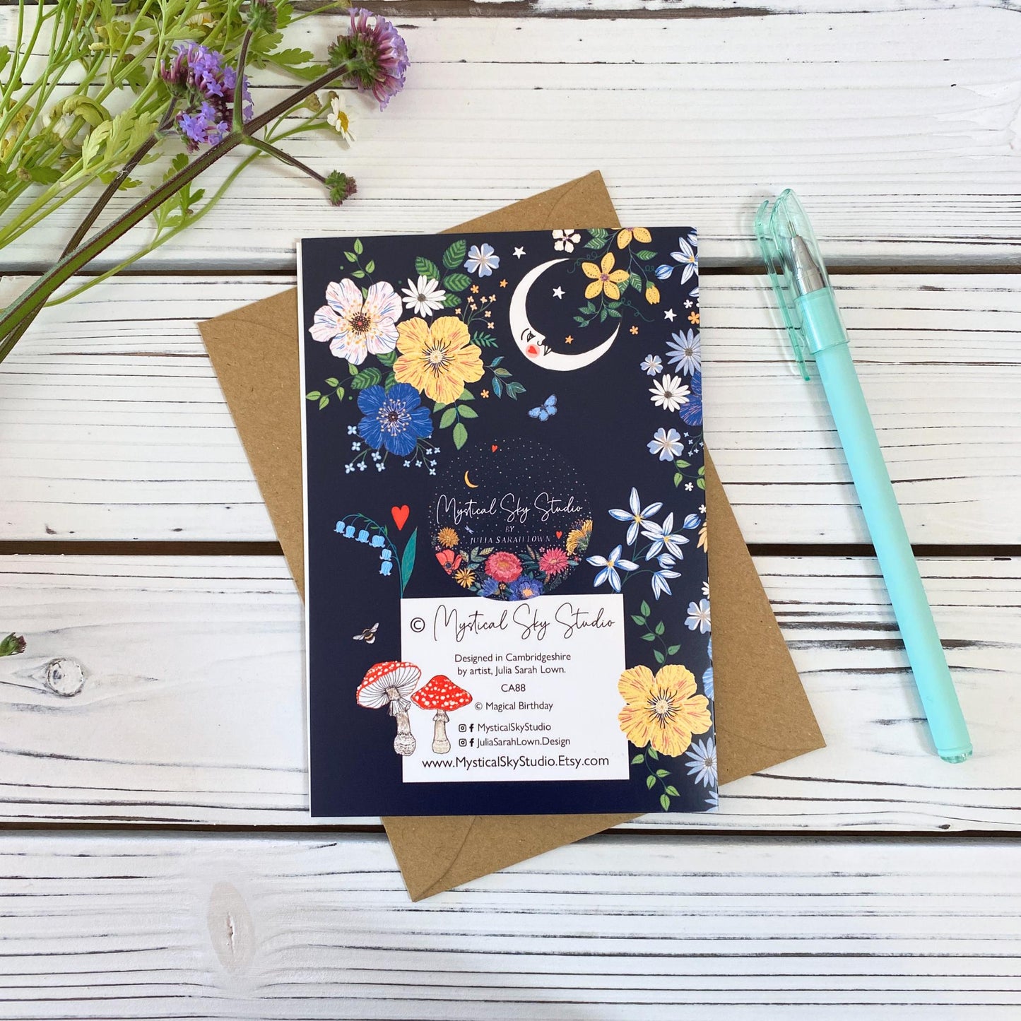 Magical Moon Birthday Greeting Card