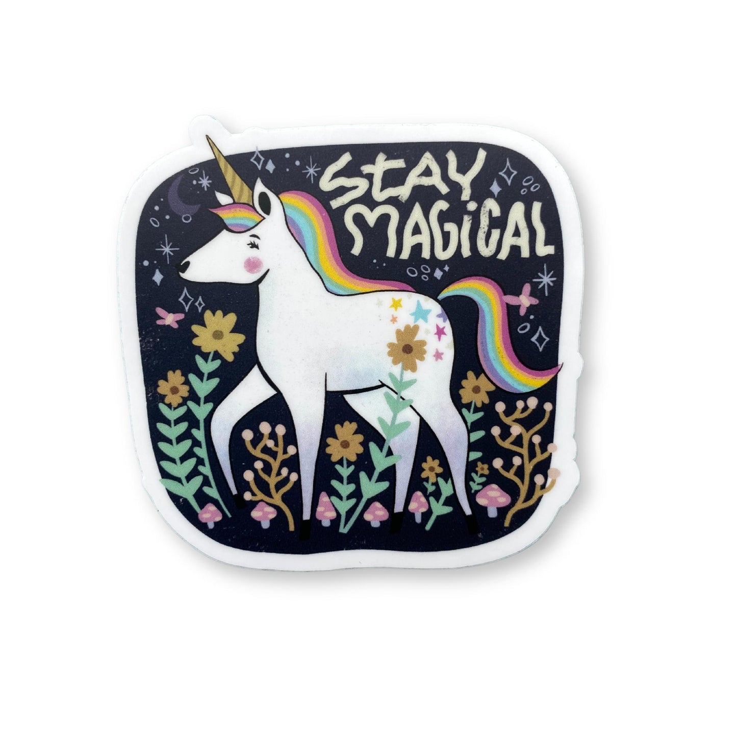 Stay Magical Night Unicorn Sticker