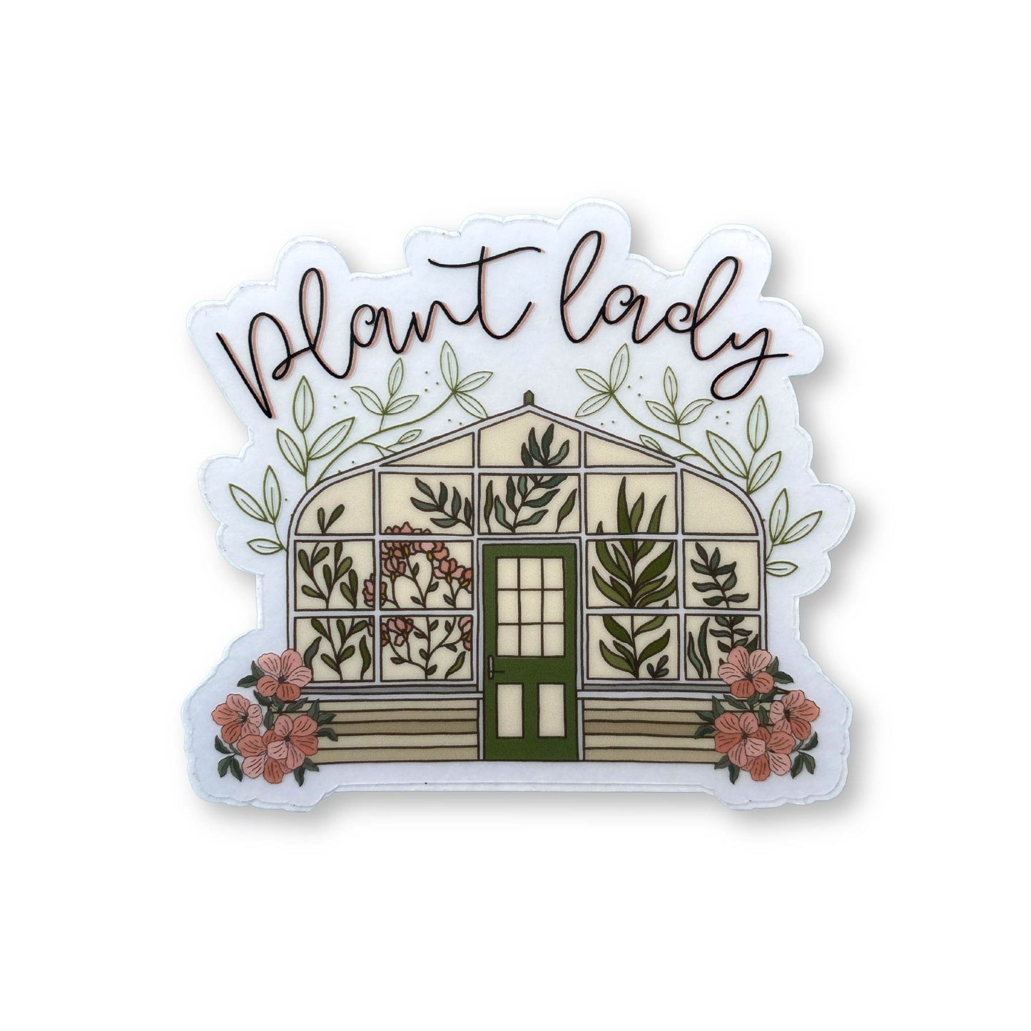 Plant Lady Greenhouse Sticker