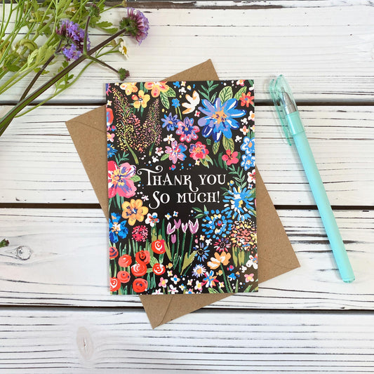 Thank You Flowers Greeting Card