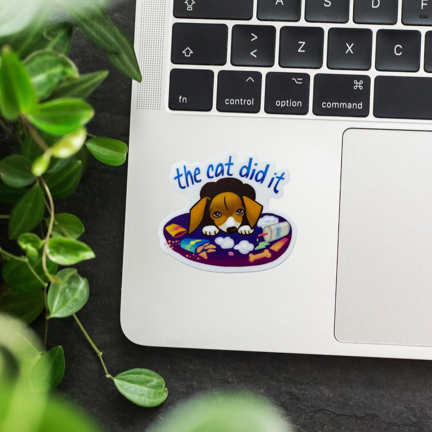 The Cat did it Sticker