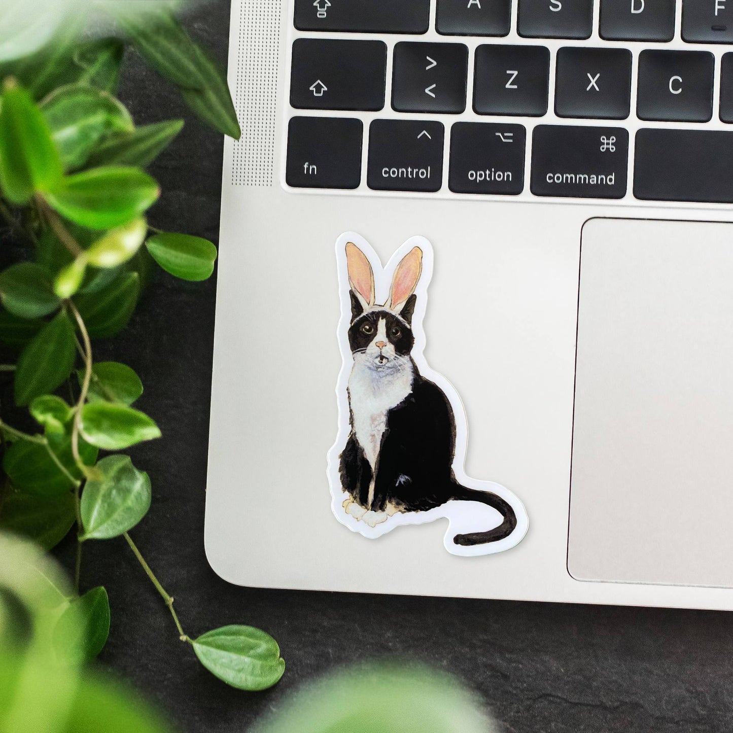 Bunny Tuxedo Cat Sticker