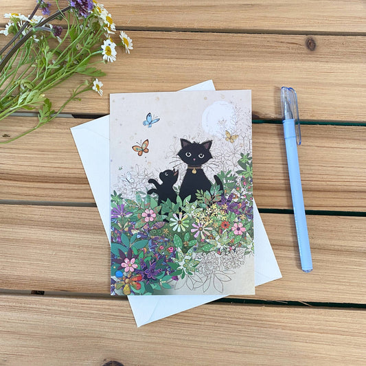 Garden Kitties Greeting Card