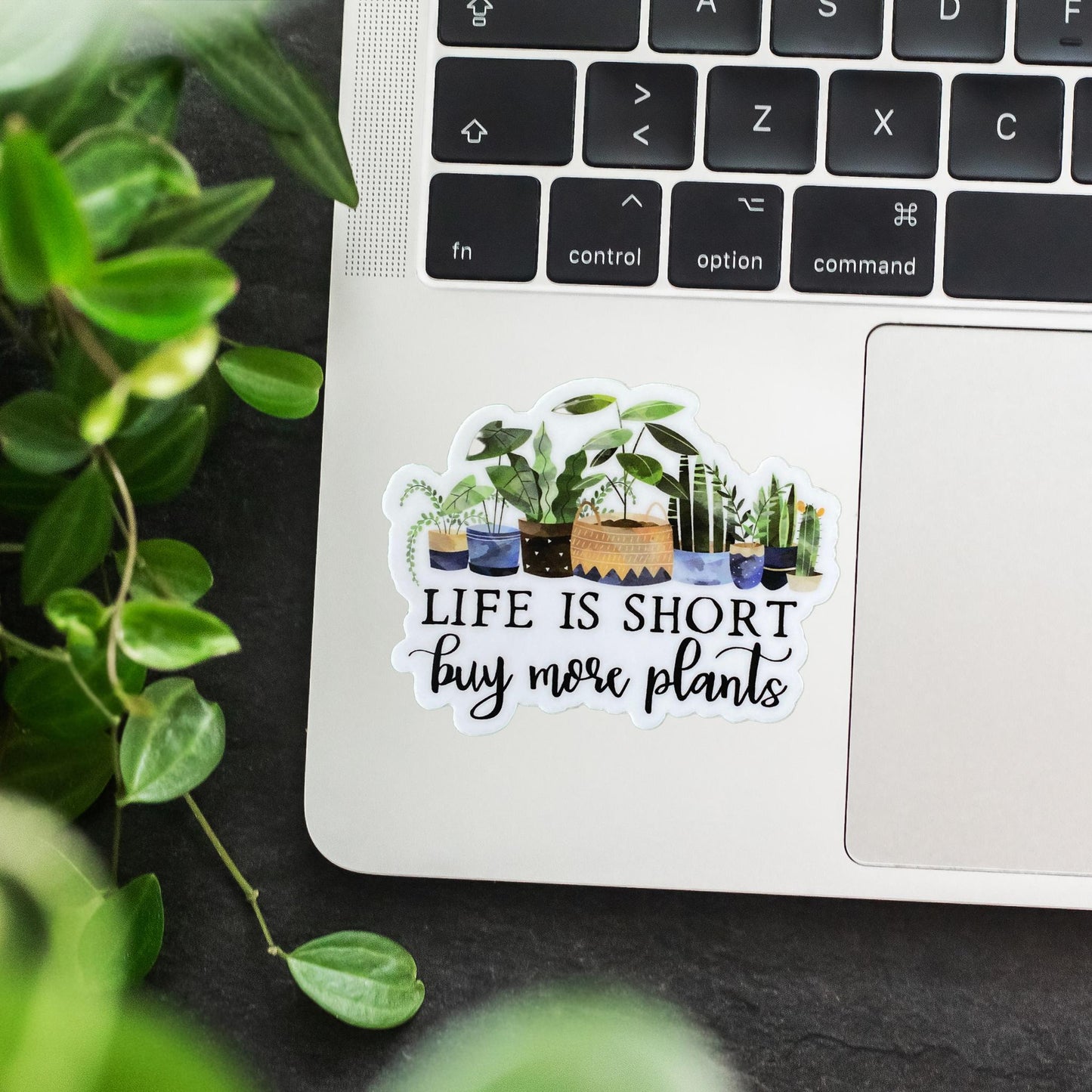 Life is Short Buy More Plants Sticker