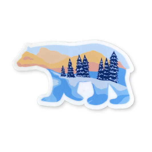 Snowy Nature Polar Bear Sticker